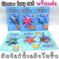 Abcstyle99 Grow toy set Sensory Play  สัตว์แช่น้ำแล้วโตขึ้น ฮิตมาก 1 เซ็ทได้ไปเลย 6 ตัว สนุกมากก สามารถพองตัวได้มากถึง 3 เท่า เอาไว้เล่นจับๆ ฝึกกล้ามเนื้อมือได้