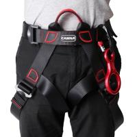 LazaraLife สายรัดปีนเขาครึ่งตัว + รูปที่ 8 อุปกรณ์ Belay + สกรูล็อค carabiner