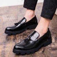 รองเท้าผู้ชาย2023ใหม่แฟชั่นแบรนด์รองเท้าผู้ชาย Slip On Trend Sequins ผู้ชายธุรกิจรองเท้า Loafers กลางแจ้งรองเท้าผู้ชายรองเท้าหนังนิ่ม