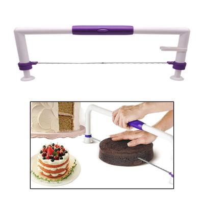WDClever เครื่องตัดเลเยอร์เค้กอาหารพับได้เครื่องมือตัดสำหรับห้องครัวเครื่องแบ่งชั้นเค้กแบบปรับได้
