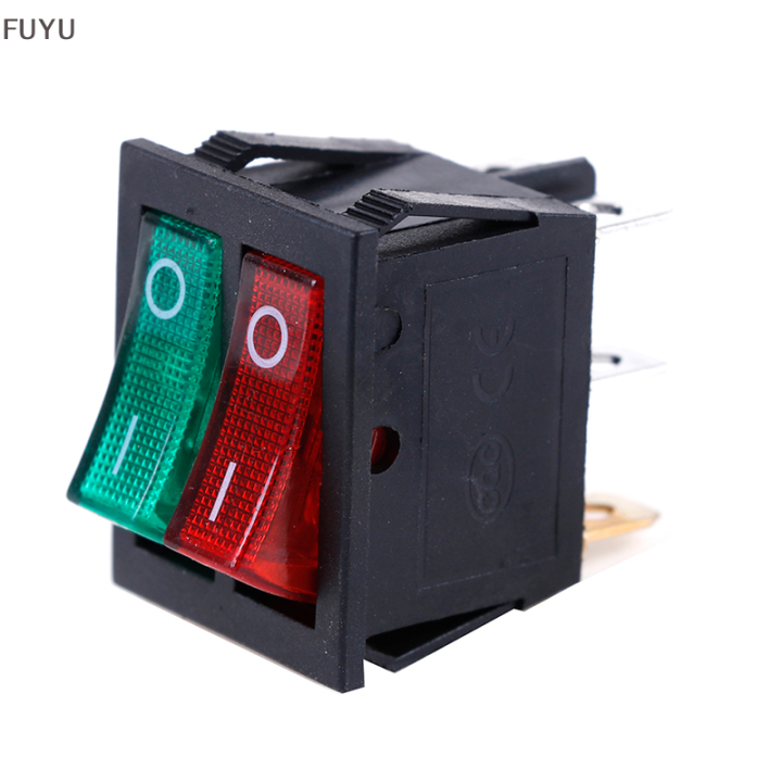 fuyu-6-pin-on-off-double-spst-rocker-boat-switch-250v-15a-125v-20a-red-green-light