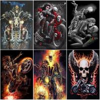 Diamond Painting New Collection 2022 Skull Crafts for Adults Diy Paint Jewel Cross Stitch Mosaic Embroidery Diamond Kit