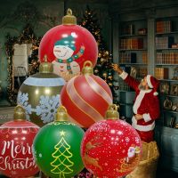 【LZ】☏  Bola decorada inflável exterior do Natal sem luz bola grande gigante decorações da árvore do Xmas do PVC bola do brinquedo 60cm