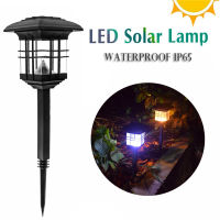 โคมไฟหัวเสาพลังงานแสงอาทิตย์ โคมไฟหัวเสา โซล่าเซลล์ พลังงานแสงอาทิตย์ Waterproof LED Solar Light Garden Lamp Simplex