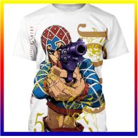 ใหม่ Jojo Bizarre ผจญภัยเสื้อยืด Anime Manga พิมพ์ 3D Street Wear ผู้ชายแฟชั่นผู้หญิงบวกขนาดเสื้อยืดด้านบนเสื้อผ้า XS-5XL