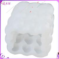 GAN ซิลิโคนทำจากซิลิโคน 3D Heart Bubble Cube เทียนซิลิโคน moulds สีขาวขาว 71.4ซม. แม่พิมพ์ฟองเทียน แม่พิมพ์เทียนวันแม่ เทียนสำหรับเทียน