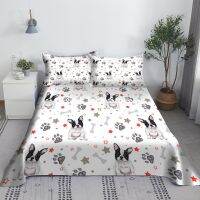 Modern Design Soft Bed Flat Sheet Lovely Dog s 3D Sheets Cover Students Dormitory Guest Room Decor with 12 Pillowcase Set