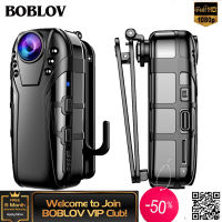 Boblov L02การมองเห็นได้ในเวลากลางคืนอินฟราเรด1080P กล้องถ่ายวิดีโอตำรวจกล้องติดรถยนต์ขนาดเล็ก HD 125องศามุมกว้างสุดๆ