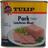 New products? Pork Luncheon Meat Tulip 340g/เนื้ออาหารกลางวันหมู ทิวลิป 340g