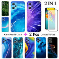 เคสลายการ์ตูน TPU เคสมือถือซิลิโคนนิ่มแบบ2 IN 1 Realme 9 Pro พร้อมหน้าจอป้องกันเซรามิก