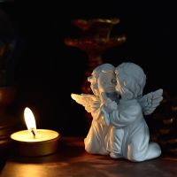 Cute European Retro Flower Fairy Figure Ornaments Resin Girl Heart Sculpture Desktop Small Decorative Ornaments Angel
