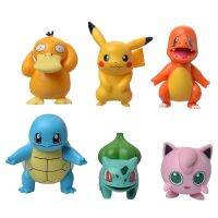 6Pcs/Set Anime Pokemon Figure Pikachu PVC Cake Car Decoration Ornaments Action Figure Model Toys Children Birthday Gifts