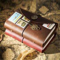 A6 Leather Notebook Handmade DIY Journal Retro Cowhide Diary Sketchbook Blank Ruled Paper Office Loose-leaf Back To School Gift Note Books Pads