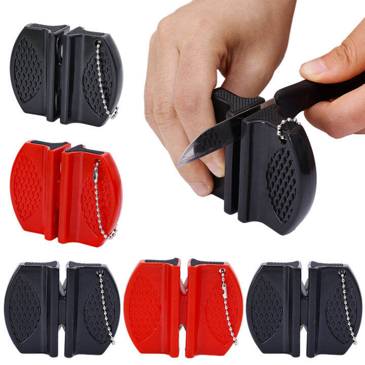 Mini Ceramic Knife Rod Sharpener Outdoor Portable Butterfly Type