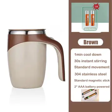 USB Rechargeable Heating Self Stirring Auto Mixing Tea Coffee Cup Mug  Warmer with Lid