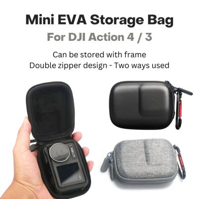 DJI OMSO Action 4 / 3 Sports Mini Protective Storage Bag GoPro 12/11/10/9 Storage Bag Sports Camera Accessories Carabiner