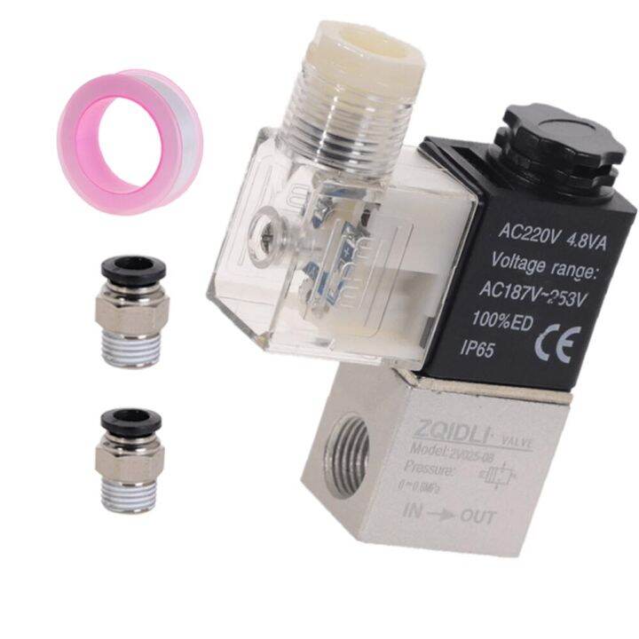 Pneumatic Air Solenoid Valves 2V02508 2 Position 2 Port 1/4" Normally