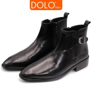 Giày harness boot có khỏa zip cổ cao nam chất liệu da bò cao cấp tăng
