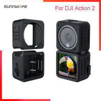 Protective Silicone Case for DJI Action 2 Tempered Glass Screen Protector Cover for DJI Action 2 Accessories