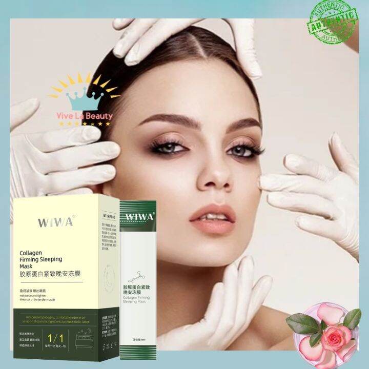 【20PCS/BOX】WIWA Collagen Firming Sleeping Mask Original Jelly Sleeping