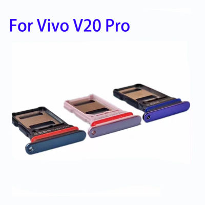ถาดใส่ซิมการ์ดขาตั้งสำหรับ Vivo V20 Pro/ V20Pro ซิมการ์ดอะแดปเตอร์ซิมการ์ดกับ Micro การ์ด SD ผู้ถือช่องถาดอะไหล่อะแดปเตอร์ส่วนหนึ่ง