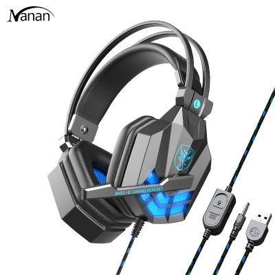 Sy850mv Illuminated Wire Control Gaming Headset หูฟังตัดเสียงรบกวนพร้อมไมโครโฟนสำหรับ Ps4