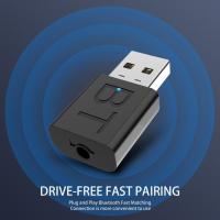 Mini USB Bluetooth 5.0 Transmitter Receiver Stereo Bluetooth USB RCA 3.5mm AUX For PC