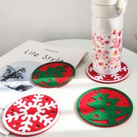 Christmas Snowflake Shape Cup Mat Dinner Table Coasters Dish Pad Natal Natal New Year 2022 Christmas Decorations for Home