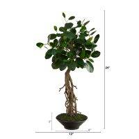 ต้นไม้ประดิษฐ์ Ficus ประดิษฐ์ในกระถางพลาสติกโดย