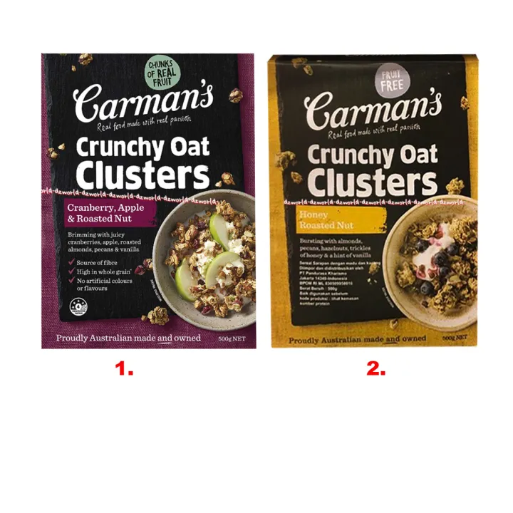 Carman's Crunchy Oat Clusters Cranberry Apple Honey Roasted Nut Carmans