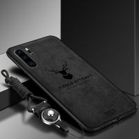 LANLIN สำหรับ Huawei P30 Lite P20 Lite Huawei P30 Pro P20 Pro Huawei P30 P20เคสโทรศัพท์,ผ้ากวางรูปแบบอ่อนซิลิคอน TPU ผ้า Texture ฝาหลังสำหรับ Huawei P30 Lite ฟรี String