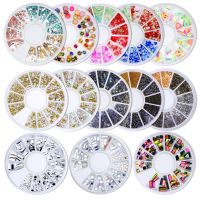 Mixed Size Nail Rhinestones 3D Sharp-Bottom Glass Beads Pearls Nail Art Decoration In Wheel Manciure Nails Accessories Jewelry Cups  Mugs Saucers