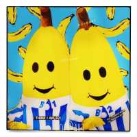 กล้วยหอมจอมซน B1 B2 บี1 บี2 Bananas in Pyjamas รูปภาพ​ติด​ผนัง​ pop art พร้อมกรอบและที่แขวน การ์ตูน cartoon แต่งบ้าน ของขวัญ กรอบรูป