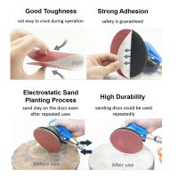 3 inch 75mm Sandpaper 10PCS Sanding Disc 60-2000 Grit For Dremel Sander Machine Self Stick Abrasive Tools Accessories A36