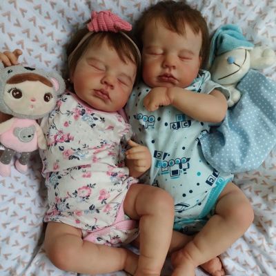 【YF】 19  Reborn Baby Doll 3D Painted Loulou Bebe For Children Gifts Boneca Renascida Brinquedo Para Crianças Menina