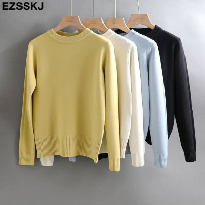 Pure color O-Neck basic sweater thick Women Sweater Pullover Casua Long Sleeve Sweater for women Female pullover Jumpers