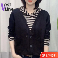 Vest Line Fashion เสื้อฮู้ด เสื้อแขนยาวอบอุ่น หลวมและสบาย คลาสสิค วินเทจ แฟชั่น สบายๆ WWY23936ZH 39Z230926