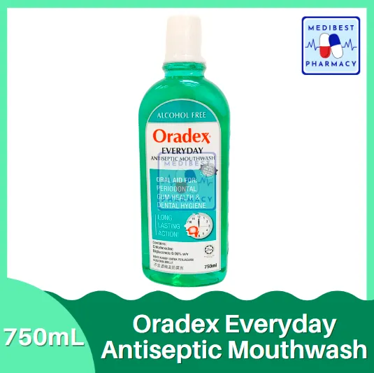 Oradex Everyday Antiseptic Mouthwash 750mL Lazada
