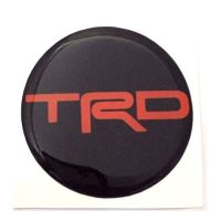 สติ๊กเกอร์ติดดุมล้อ สติ๊กเกอร์เรซินโลโก้ TRD Racing Develpment ขนาด 64mm. (1 ชุดมี 4 ชิ้น)