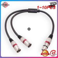 1~10PCS 3Pin XLR Female Jack to Dual 2 Male Plug Y Splitter 30cm Adapter Cable Wire for Amplifier Speaker Headphone Mixer Headphones Accessories