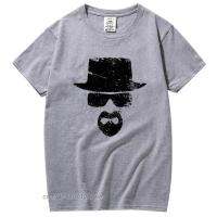 Cool Mens High Quality 100% Cotton Funny Heisenberg Print Crew Neck Breaking Bad Cool Casual Men T-Shirt Tee Shirts