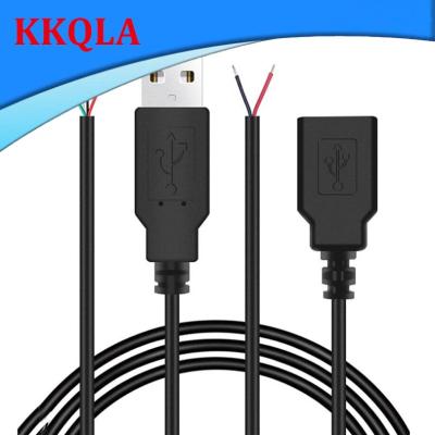 QKKQLA 5V USB Power Supply Cable 2 Pin USB 2.0 A Female Male 4 Pin Wire Jack Charger Charging Cord Extension Connector DIY
