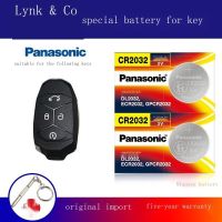 จัดส่งฟรีฟรี▫Panasonic Original CR2032เหมาะสำหรับ Geely Lynk Co 01 02 03 05 06กุญแจรถรีโมทคอนโทรลแบตเตอรี่