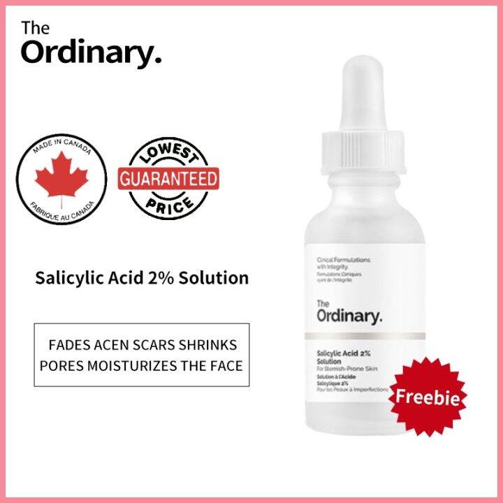 The Ordinary Salicylic Acid 2 Solution BHA Removes Acne Face Serum