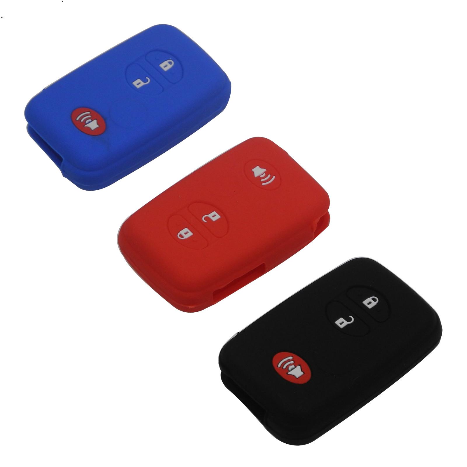 Red Silicone Key Protective Cover Case 3 BTNS FOB Smart Key for TOYOTA Camry 