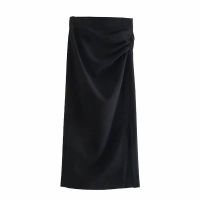 European and American style new products 2021 summer womens design slim versatile draped straight skirt 08000878800