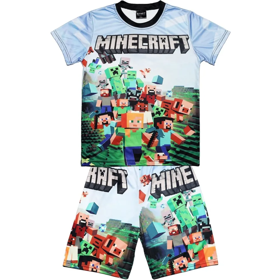 Kids Jersey Terno Roblox T-shirt Shorts for Kid Boy Printed Party Game  Shirts [ 5-12 Years Old]