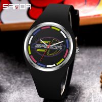 SANDA New Fashion Women 39;s Silicone strap Ladies Men 39;s Orologio uomo ✾☁❇