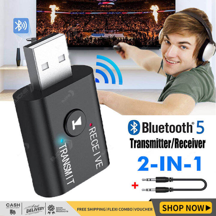Wireless Bluetooth 5.0 Audio Receiver and Transmitter 2 in 1 Aux Usb 3.