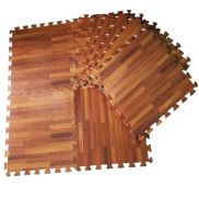 Thảm xốp ghép sàn Âu Lạc Xốp ghép vân gỗ eva kích thước 60x60cm bịch 4 tấm